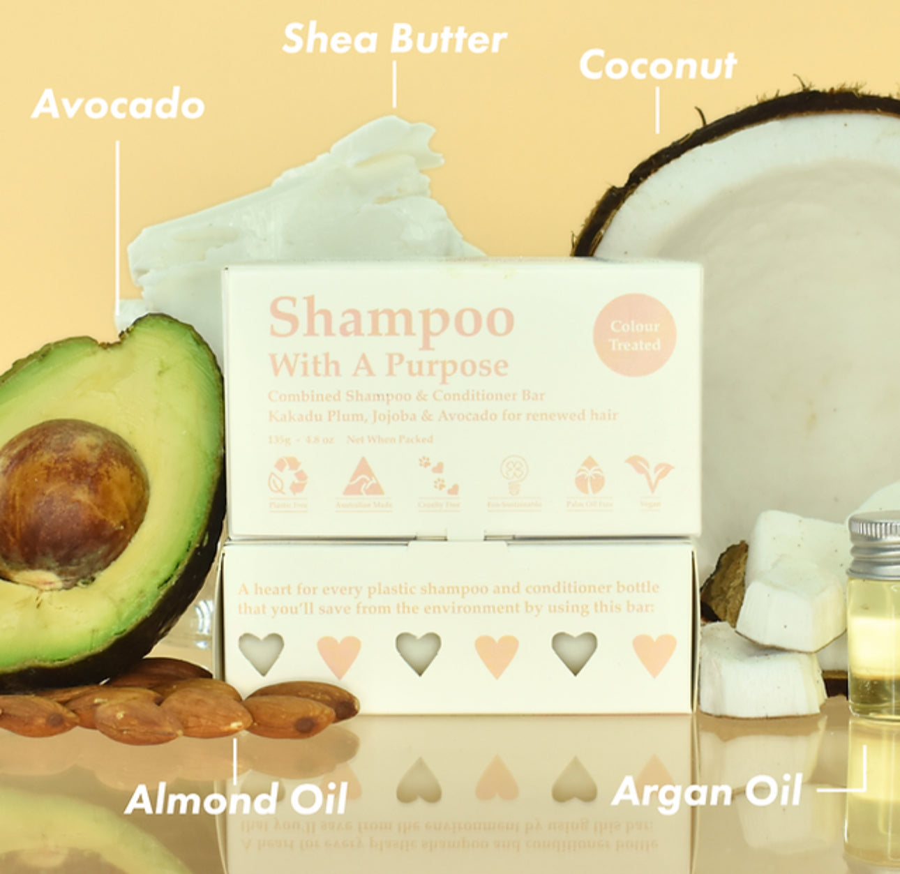 Shampoo with a Purpose Hair Shampoo & Conditioner 2 in 1 Bar - 135g