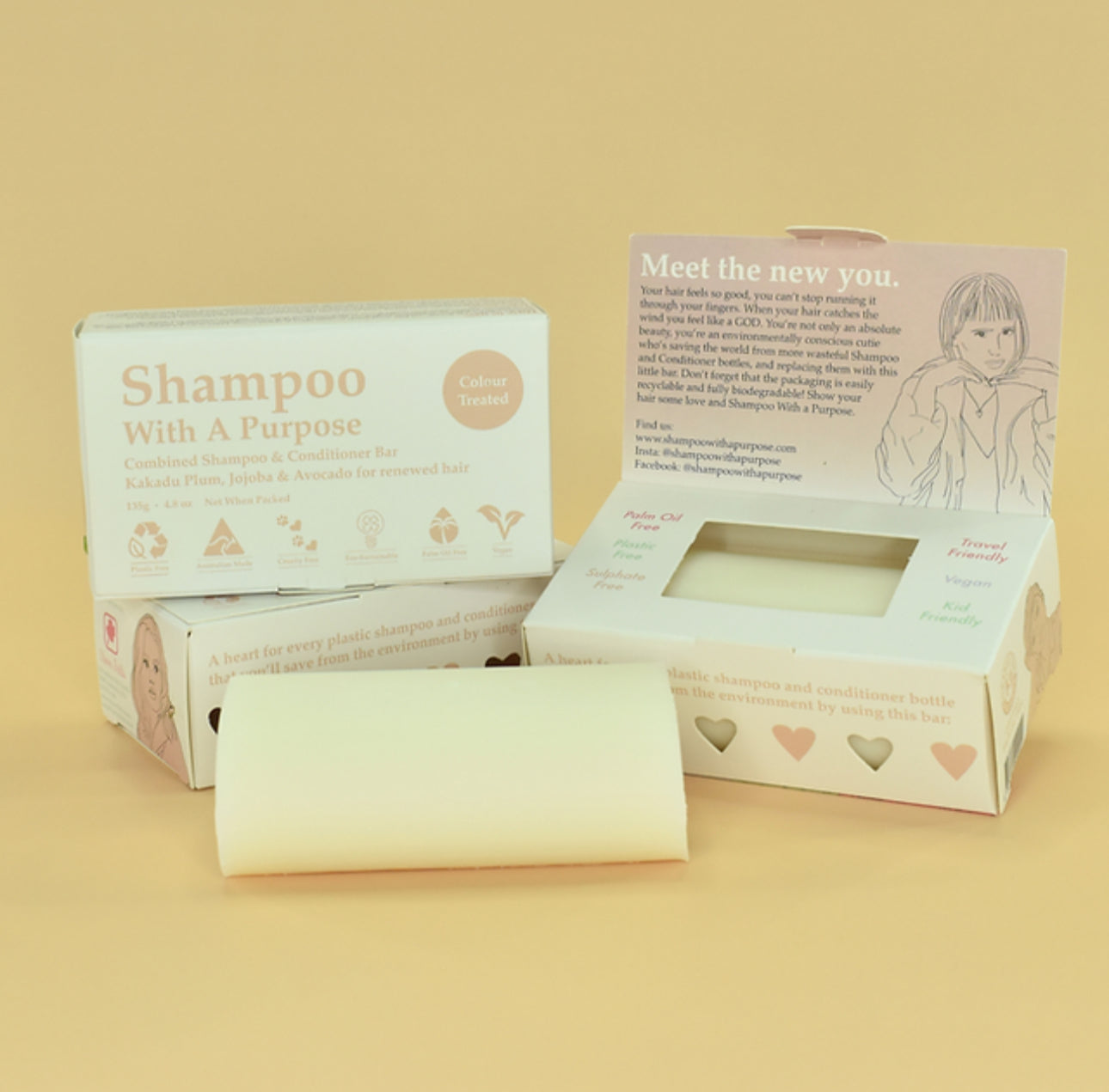 Shampoo with a Purpose Hair Shampoo & Conditioner 2 in 1 Bar - 135g