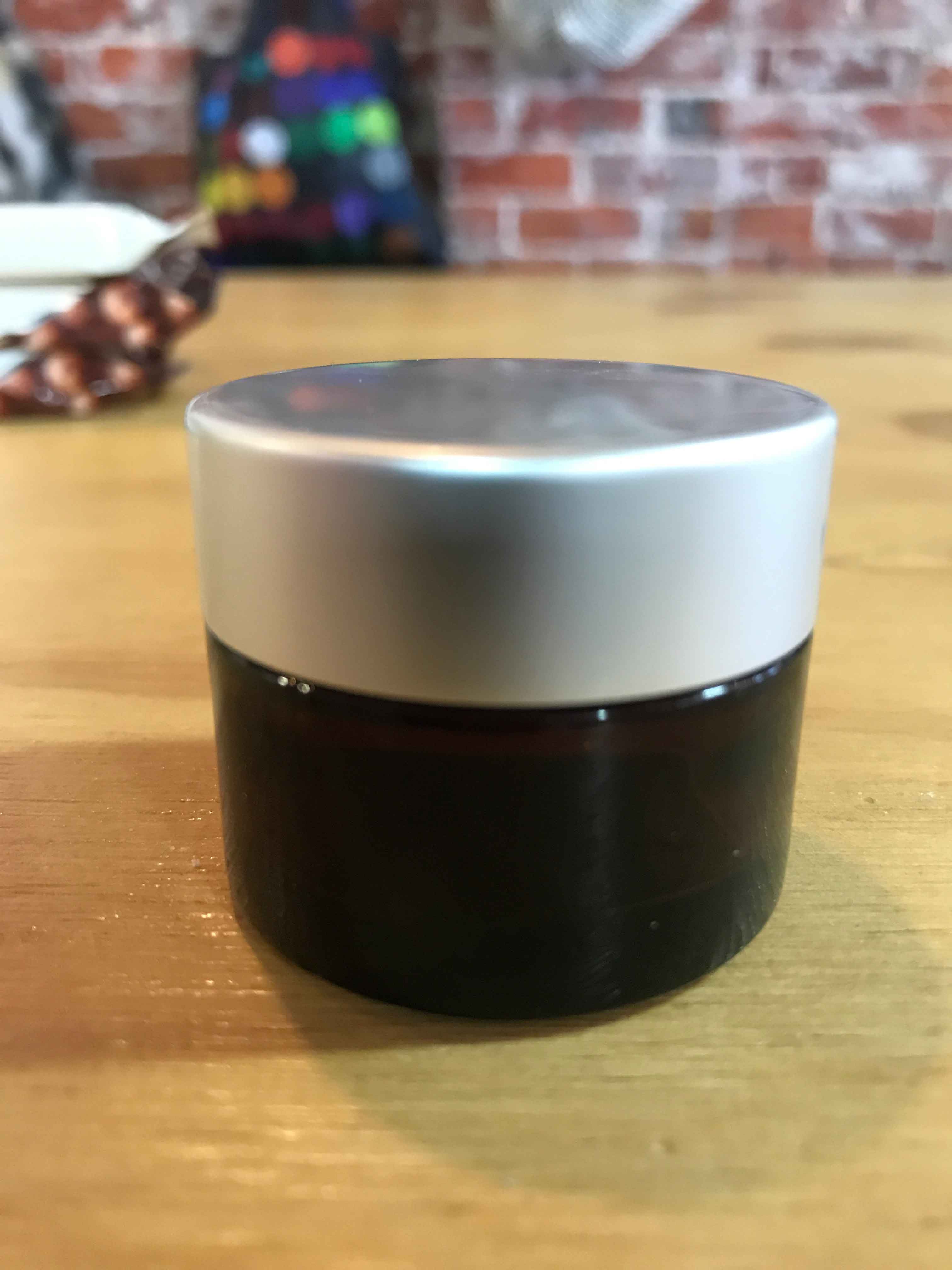 Amber Glass Jar with Silver Plastic Lid - 15mL