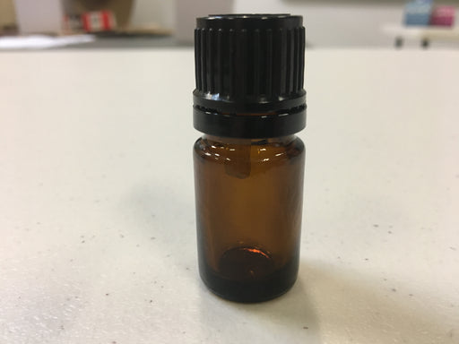 Amber Bottle Complete with Cap & Dropper Insert - 5mL