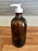 Amber Glass Bottle with White Lotion Pump - 500mL