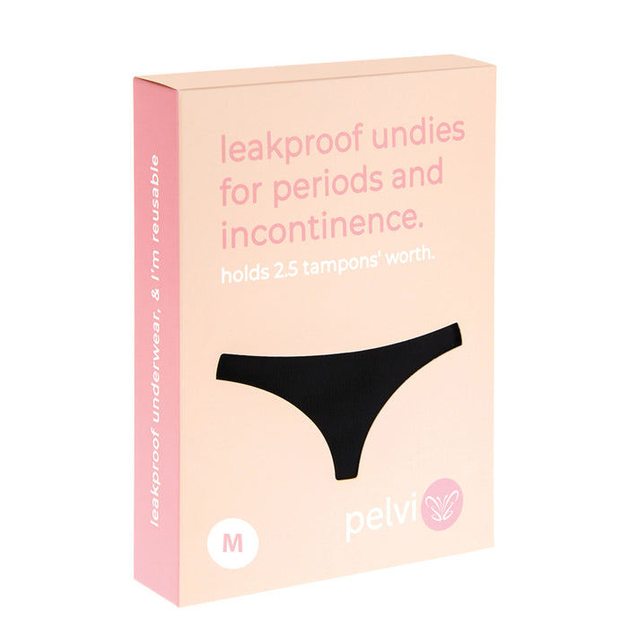 Pelvi Leakproof Underwear Bikini Black - Various Sizes