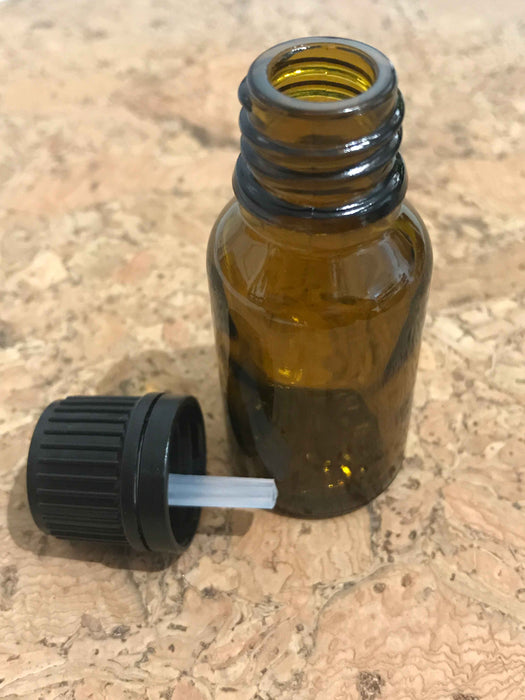 Amber Glass Bottle  with Dropper Lid - 15mL