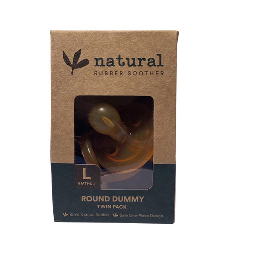 Natural Rubber Soother - Round Dummy Twin Pack