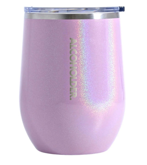 Alcoholder Stemless Insulated Tumbler - Glitter Blush Pink 355mL (12oz)